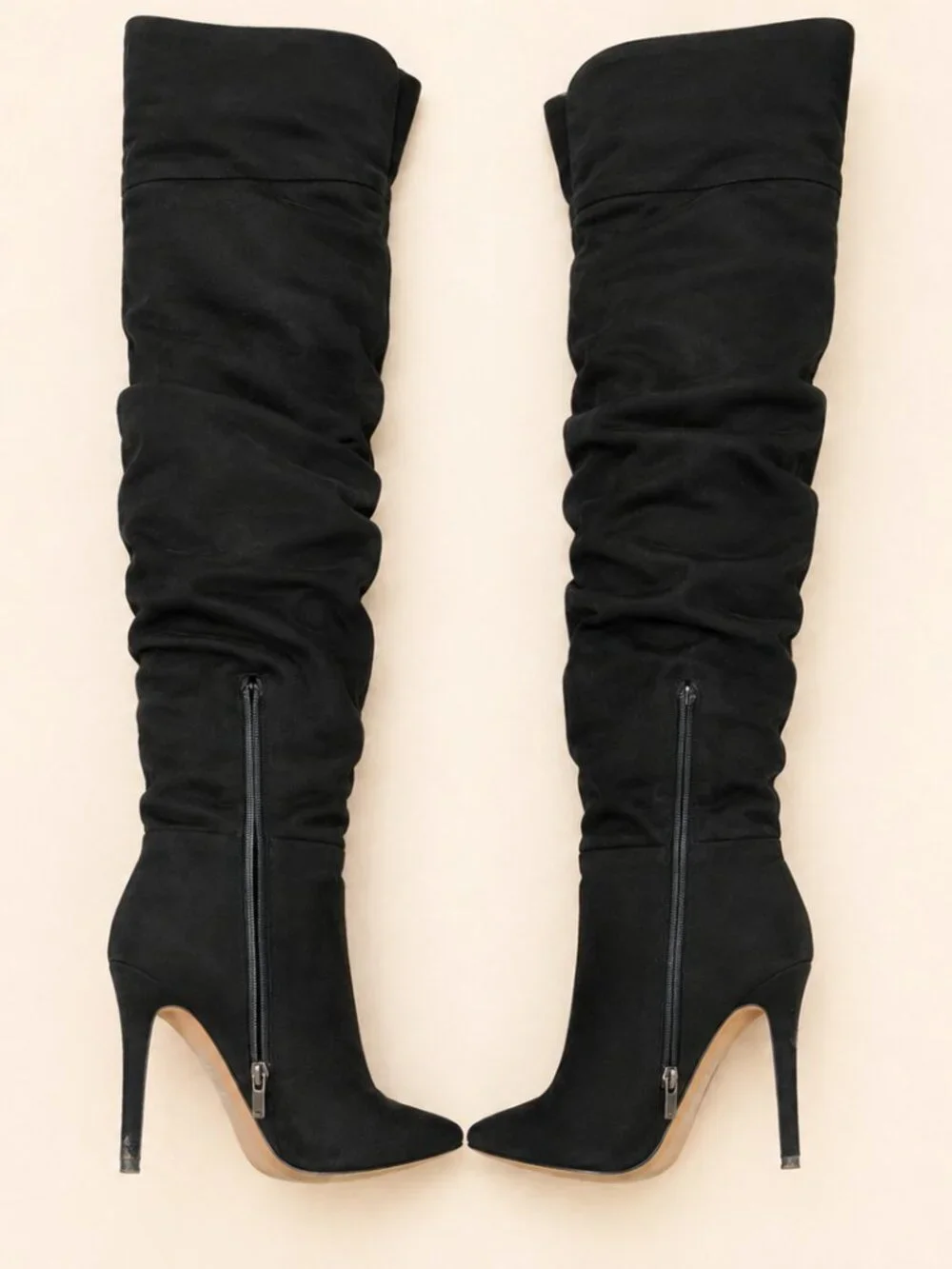 Jessica Simpson JS-LADEE Black Over the Knee Stiletto Boots 9.5
